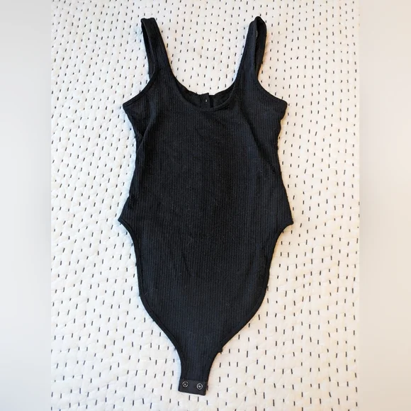 NWOT Good American ribbed black body suit size xs - Picture 4 of 5